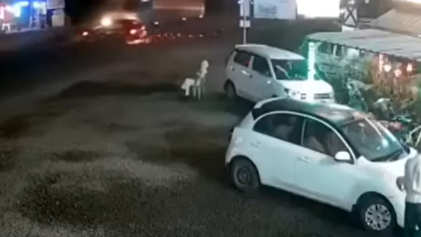 ഹൈവേയിലൂടെ ട്രക്ക് കാറിനെ വലിച്ചിഴച്ചത് രണ്ട് കി.മീ; യാത്രക്കാര്‍ അത്ഭുതകരമായി രക്ഷപ്പെട്ടു 