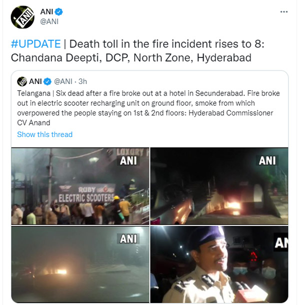 ഇവി ഷോറൂമിലുണ്ടായ തീപിടിത്തത്തില്‍ എട്ട് മരണം; ചർച്ചയായി സുരക്ഷ ആശങ്ക 