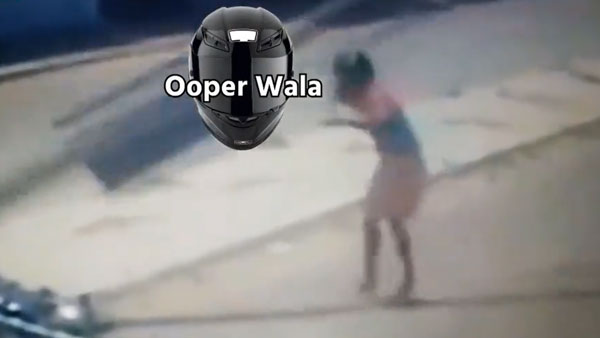 സെക്കന്‍ഡുകളുടെ വ്യത്യാസത്തില്‍ രക്ഷപ്പെട്ടത് രണ്ട് അപകടങ്ങളില്‍ നിന്ന്; മറക്കല്ലേ ഹെല്‍മെറ്റ് നല്ലതിന്