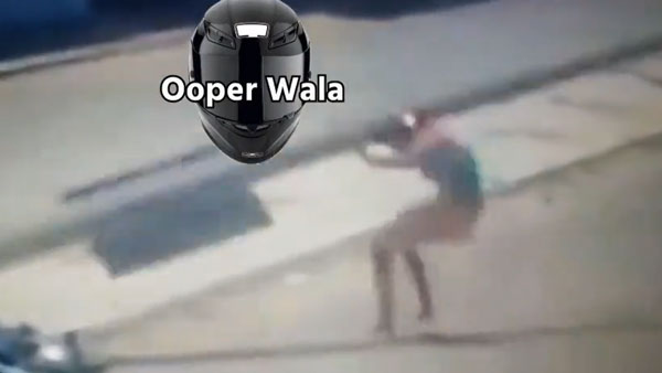 സെക്കന്‍ഡുകളുടെ വ്യത്യാസത്തില്‍ രക്ഷപ്പെട്ടത് രണ്ട് അപകടങ്ങളില്‍ നിന്ന്; മറക്കല്ലേ ഹെല്‍മെറ്റ് നല്ലതിന്