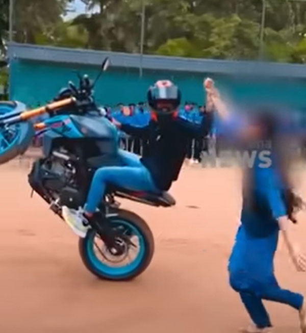 താക്കീത് വകവെക്കാതെ സ്റ്റണ്ടിംഗ് നടത്തി MVD-യെ 'കളിയാക്കി'; റൈഡറുടെ ലൈസന്‍സ് പോയി; ബൈക്ക് കസ്റ്റഡിയില്‍ 