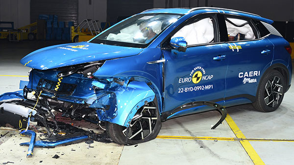 ഇടിക്കൂട്ടിലും സ്റ്റാർ തന്നെ, യൂറോ NCAP ക്രാഷ് ടെസ്റ്റിൽ 5 സ്റ്റാർ സേഫ്റ്റി റേറ്റിംഗുമായി BYD Atto 3