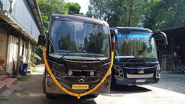 ചലിക്കുന്ന കൊട്ടാരം, പുത്തൻ കാരവാൻ ഏറ്റുവാങ്ങാൻ നേരിട്ടെത്തി മോഹൻലാൽ