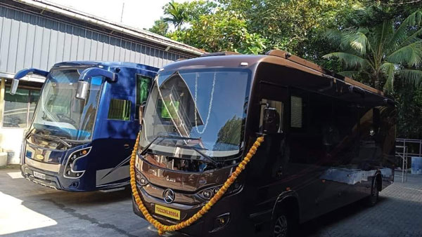 ചലിക്കുന്ന കൊട്ടാരം, പുത്തൻ കാരവാൻ ഏറ്റുവാങ്ങാൻ നേരിട്ടെത്തി മോഹൻലാൽ