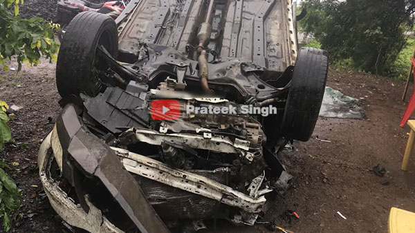 ടാറ്റക്ക് സതുതി; തലകീഴായി മറിഞ്ഞ Nexon-ല്‍ നിന്ന് അത്ഭുതകരമായി രക്ഷപെട്ട് കുടുംബം