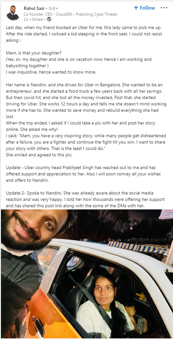 'അമ്മയേക്കാള്‍ വലിയ പോരാളി മറ്റാരുമില്ല'; KGF സീന്‍ ഓര്‍മിപ്പിച്ച് മകളെയും വെച്ച് Uber ഓടിക്കുന്ന ഒരമ്മ