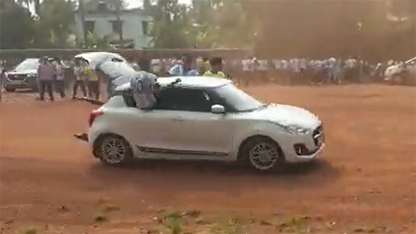 ഗ്രൗണ്ടില്‍ കാര്‍ സ്റ്റണ്ടിംഗ് നടത്തി ലോകകപ്പ് ആരവം; ആര്‍സിയും ലൈസന്‍സും തെറിപ്പിച്ച് എംവിഡി 