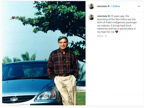 നൊസ്റ്റാൾജിയ ഉണർത്തുന്ന ചിത്രവുമായി രത്തൻ ടാറ്റ; ഓർമകളിലേക്ക് ഒരു തിരിഞ്ഞുനോട്ടം