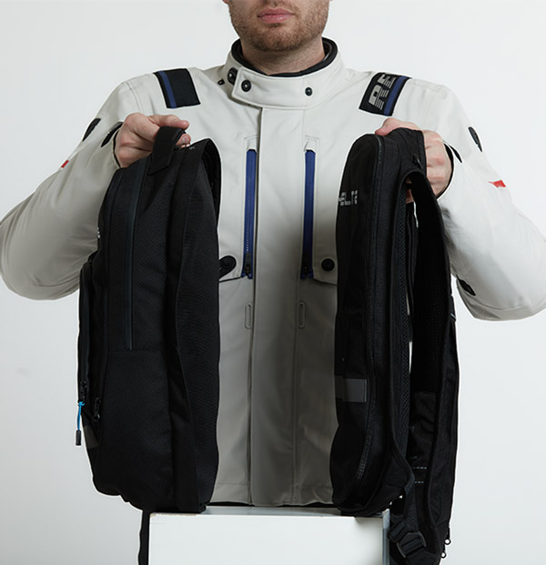 തെറിച്ചു വീണാലും ഇനി ബാഗ് കാത്തോളും; ഇൻ-ബിൽറ്റ് എയർബാഗുള്ള ബാക്ക്പാക്ക് അവതരിപ്പിച്ച് ഹെലൈറ്റ്