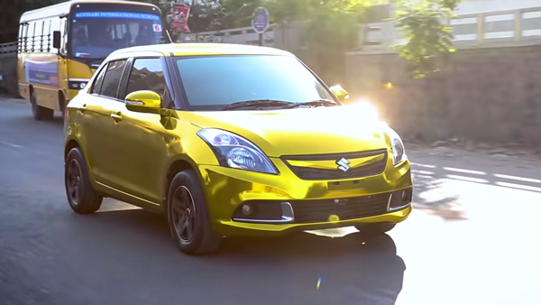 Maruti Suzuki Swift Dzire മിന്നും ഗോൾഡൺ റാപ്പിൽ
