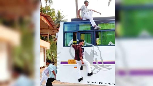 MVD ബസിനു മുകളിൽ അഭ്യാസപ്രകടനം;ഇരിക്കട്ടെ എംവിഡി മാമൻമാരുടെ വക ഒരു കുതിരപ്പവൻ