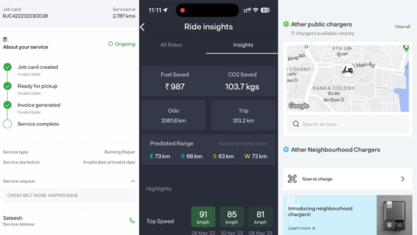 Ather 450X App Update