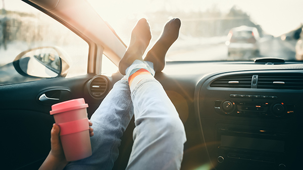 Feet On Dashboard