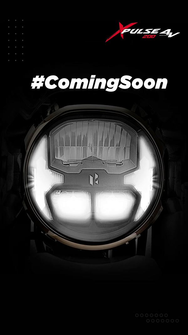 hero xpulse 200 4v headlamp teased hero xpulse 200 4v headlamp teased