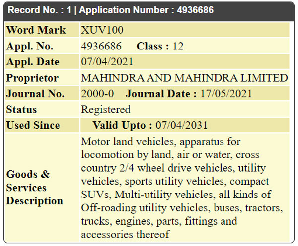 KUV100 -ന് പകരക്കാരനായി XUV100