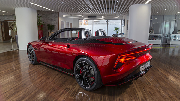 mg cyberster rear profile