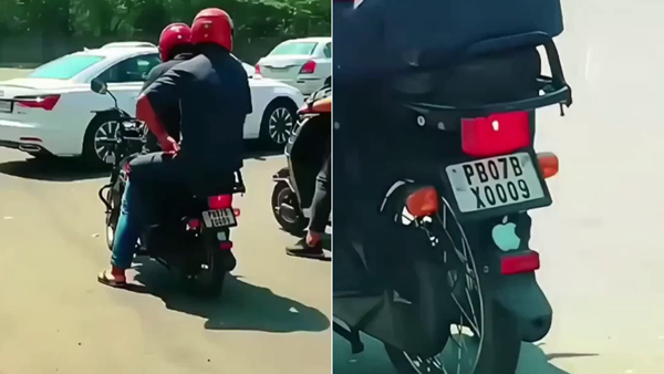 TVS XL100 Moped With Rs 3 Lakh Worth VIP Number Plate Viral Video