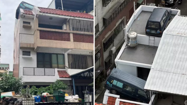vans parked on roof vans parked on roof