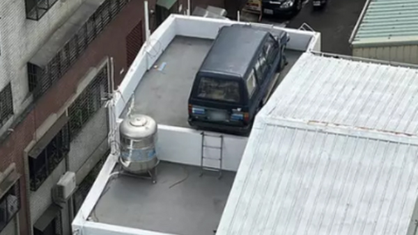 vans parked on roof vans parked on roof