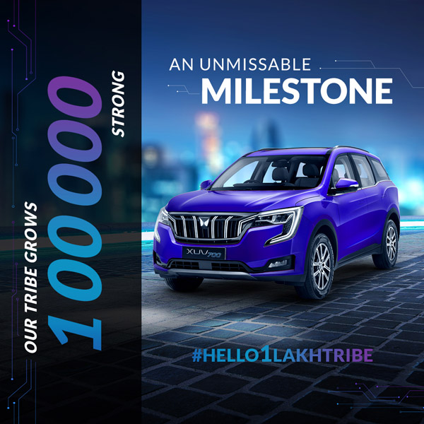 Mahindra XUV700 SUV Achieves 1 Lakh Delivery