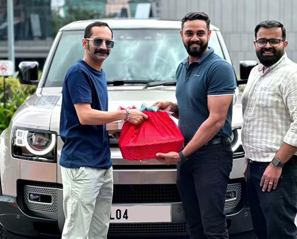 Fahadh Faasil Got Delivery Of Keralas First Land Rover Defender 90 V8 Petrol SUV Fahadh Faasil Got Delivery Of Keralas First Land Rover Defender 90 V8 Petrol SUV