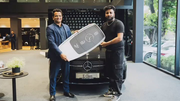 shehnaz gill gifts brother a mercedes benz e class