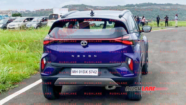 Tata Nexon Facelift Rear Design Leaked Ahead Of Launch 