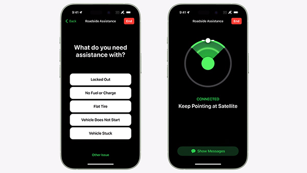 apple iphone 15 roadside assistance