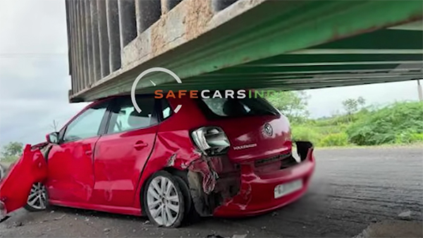 vw polo truck fall off