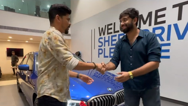Mark Antony Producer S Vinod Gifts BMW 3 Series To Director Adhik Ravichandran