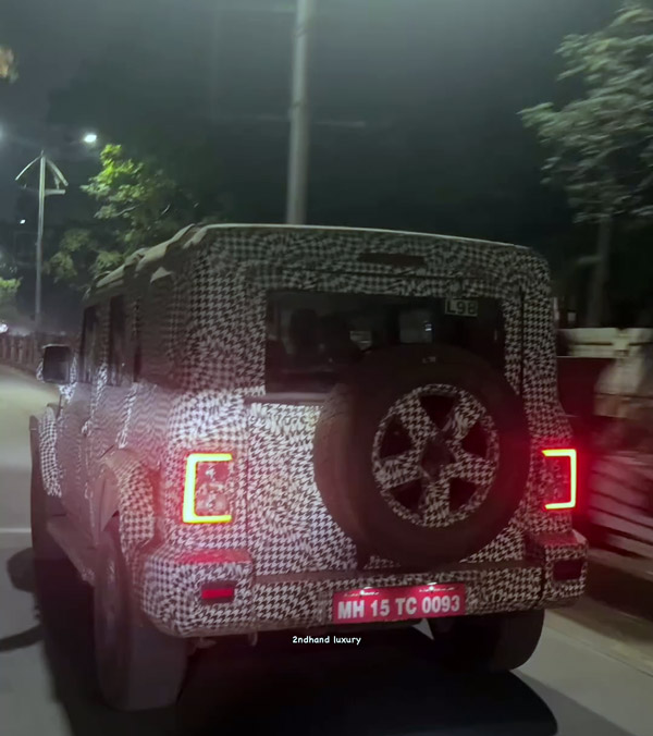 five door mahindra thar spied