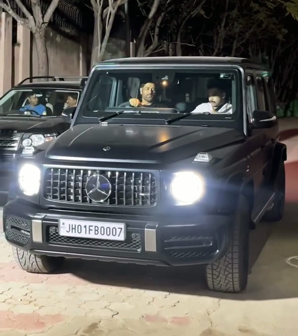 ms dhoni seen driving mercedes amg g63