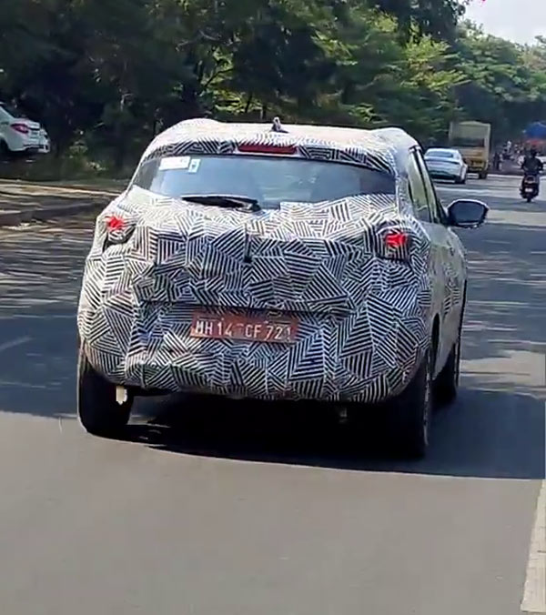 tata punch ev spotted testing