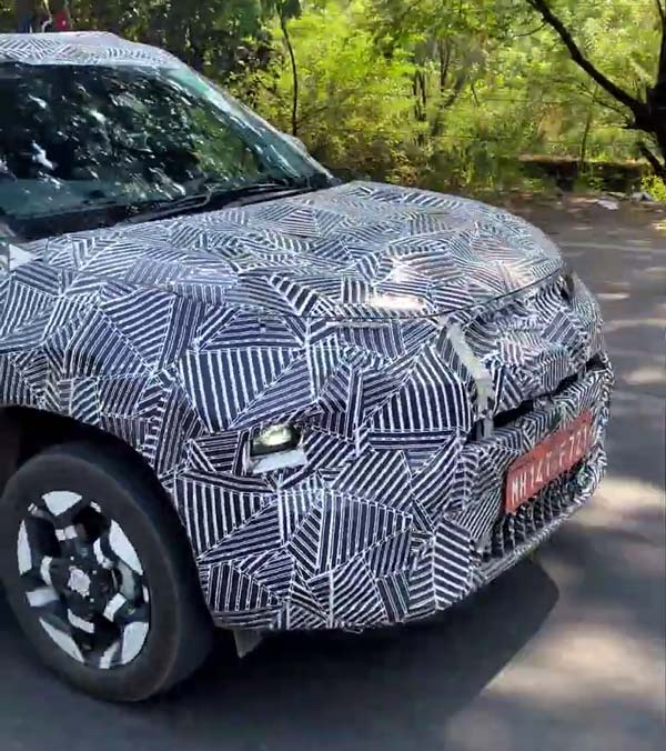 tata punch ev spotted testing