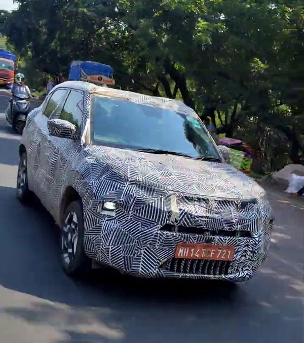 tata punch ev spotted testing