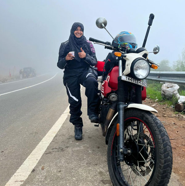  woman biker from chennai