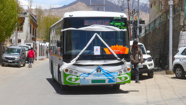Electric Bus In Ladakh Covers Ten Lakh Kilometers Electric Bus In Ladakh Covers Ten Lakh Kilometers