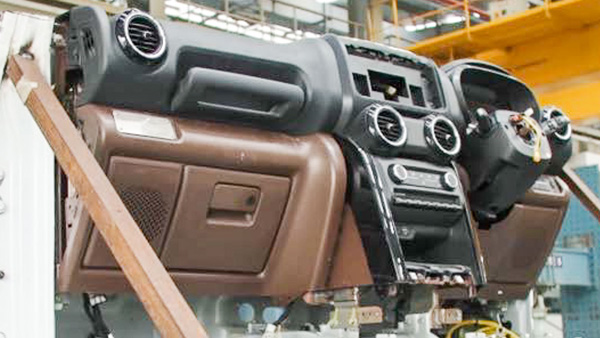 mahindra thar 5 door dashboard spied