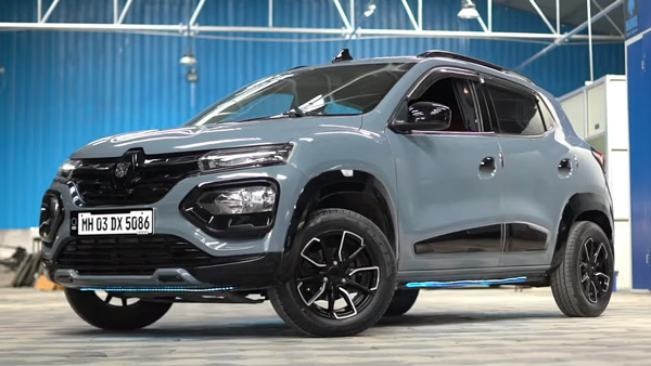 Renault Kwid Modified With Sonic Grey Colour And Sunroof