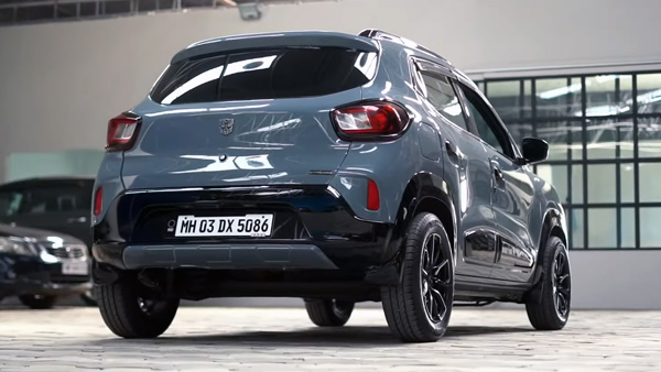 Renault Kwid Modified With Sonic Grey Colour And Sunroof