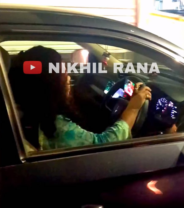 Women Watching TV Serial While Driving Video Viral