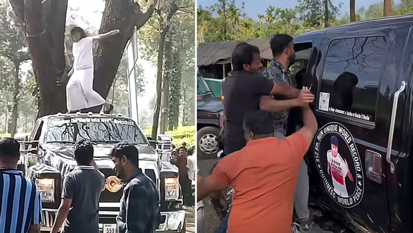 ട്രാഫിക് ജാം സൃഷ്ടിച്ച് ബോച്ചെയുടെ ഫോർഡ് F650