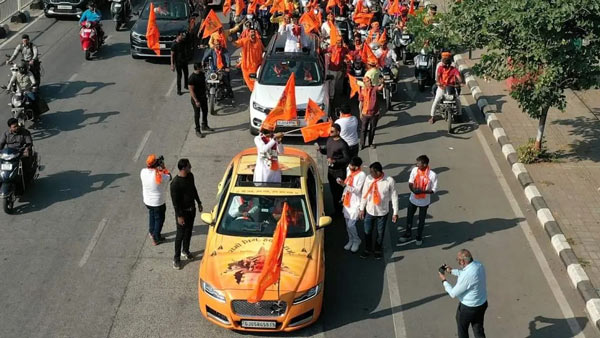 Siddharth Doshi Wrapped His Jaguar In Orange Color Siddharth Doshi Wrapped His Jaguar In Orange Color
