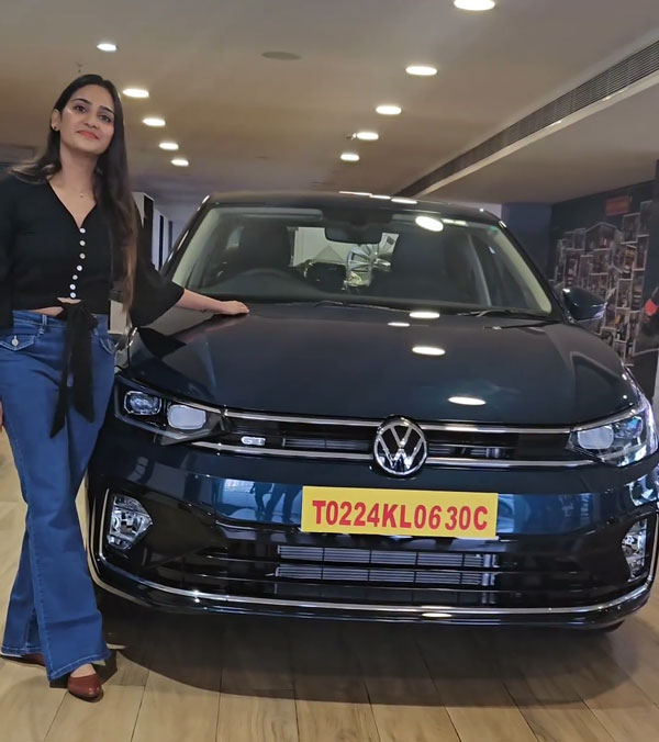 Actress Aditi Ravi Buys New Volkswagen Virtus GT Sedan Worth 23 Lakh
