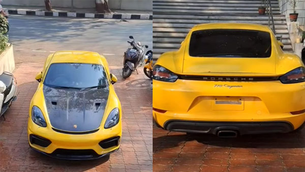 Luxury Car Porsche Cayman Detained By Surat Police Luxury Car Porsche Cayman Detained By Surat Police