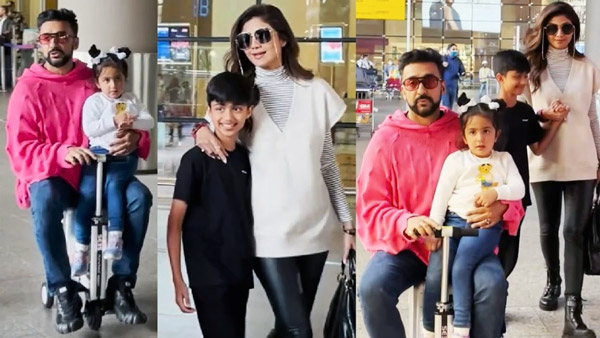 Bollywood Actress Shilpa Shetty Spotted In Electric Suitcase