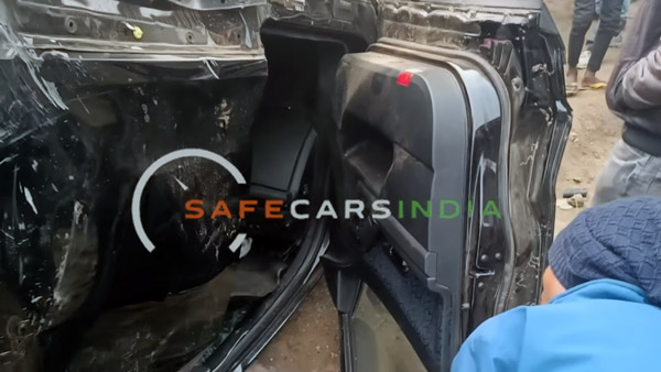 tata harrier suv accident students survive