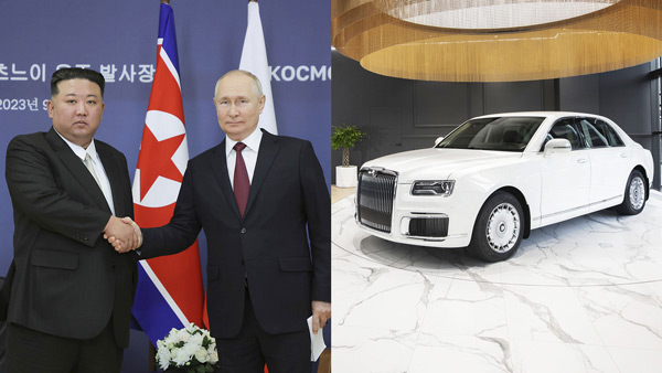 Vladimir Putin Gifted Luxury Russian Aurus Limousine To Kim Jong Un Photo