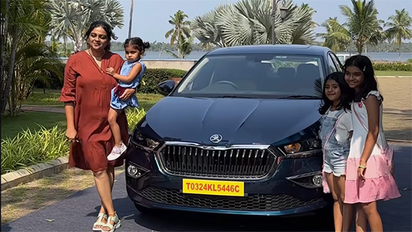 Malayalam Television Actress Aswathy Sreekanth Buys New Skoda Slavia