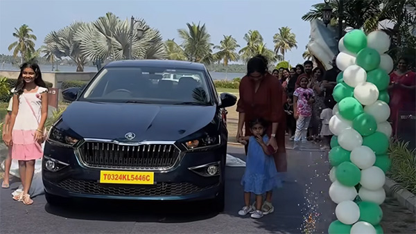 Malayalam Television Actress Aswathy Sreekanth Buys New Skoda Slavia